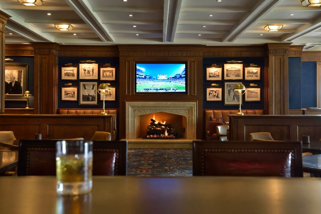 Westchester Country Club Bar Fireplace Wall of Fame